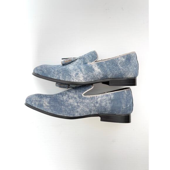 Burju Jungle Rose Denim Tassel Loafers Women’s Size 7 EU 39 Casual Slip On - Picture 5 of 8